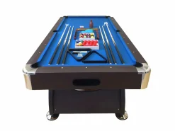 ELITESHOPPING Mesa de billar de 8 pies con banco de almacenamiento – Viper Blue Azul New