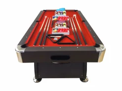 ELITESHOPPING Mesa de billar de 8 pies con banco de almacenamiento – Viper Red Rojo Clearance
