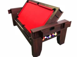 ELITESHOPPING Mesa de Billar Multijuegos de 7 Pies con Air Hockey – Panther Rojo Sale