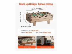 Mesa de billar SucceBuy 4 en 1, mesa de hockey de aire de 82 cm, futbolín, ping-pong y billar, multifuncional, compacta, para interior.^ New