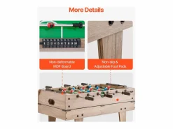Mesa de billar SucceBuy 4 en 1, mesa de hockey de aire de 82 cm, futbolín, ping-pong y billar, multifuncional, compacta, para interior.^ New
