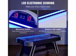 Mesa de billar SucceBuy de 183 cm con marcador LED, discos y pulsadores incluidos Blanco Discount