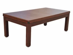 Vente-unique Mesa de billar transformable 207x114x79 cm IMPERIALE Color natural oscuro / Verde New