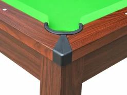 Vente-unique Mesa de billar transformable 207x114x79 cm IMPERIALE Color natural oscuro / Verde New