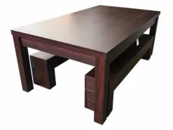 ELITESHOPPING Billar|Mesa de billar convertible de 7 pies con bancos - Zefiro