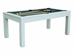 Vente-unique Mesa de billar y ping-pong convertible, blanca, L182 x A102 x A80 cm, HENK Blanco Clearance