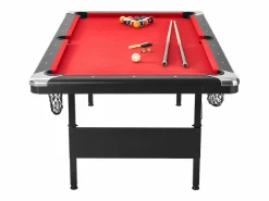 Mesa de Billard Convertible SucceBuy de 213 cm, Portátil, con Tela Roja para Sala de Juegos^ Outlet