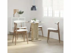 Mesa de bistró contrachapada color roble Sonoma 60x60x75 cm^Clicnbuy New