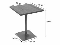 MCW Mesa Alta|Mesa de bistró -H10, marrón oscuro