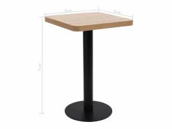 Mesa de bistró MDF marrón claro 50x50 cm^Clicnbuy Best