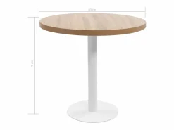 Mesa de bistró MDF marrón claro 80 cm^Clicnbuy Discount