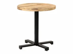Mesa de bistró redonda madera de mango rugosa Ø70x75 cm^Clicnbuy Best