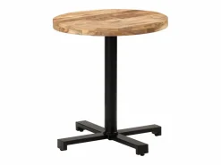 Mesa de bistró redonda madera de mango rugosa Ø70x75 cm^Clicnbuy Best