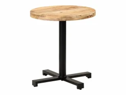 Mesa de bistró redonda madera de mango rugosa Ø70x75 cm^Clicnbuy Best