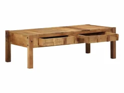 Clicnbuy Mesa de Café Marrón 110 x 55 x 35 cm Madera maciza recuperada Marru00f3n Clearance