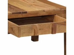 Clicnbuy Mesa de Café Marrón 110 x 55 x 35 cm Madera maciza recuperada Marru00f3n Clearance