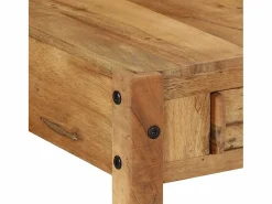 Clicnbuy Mesa de Café Marrón 110 x 55 x 35 cm Madera maciza recuperada Marru00f3n Clearance