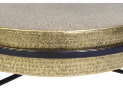 Mesa de café tapa bronce y patas de metal en^Giner y colomer Best
