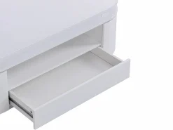 Vente-unique Mesa de centro 4 puertas y 1 cajón con LEDs - MDF - Color: lacado - VANDANA Blanco Hot