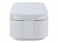 Vente-unique Mesa de centro 4 puertas y 1 cajón con LEDs - MDF - Color: lacado - VANDANA Blanco Hot