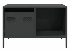 Clicnbuy Mesa de centro acero laminado en frío 68,5x50x43,5 cm Negro New