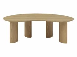 Mesa de centro chapado de fresno - Natural claro - CALYNOR^Vente-unique Outlet