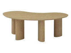 Mesa de centro chapado de fresno - Natural claro - CALYNOR^Vente-unique Outlet