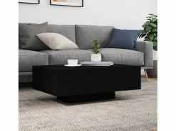 vidaxl Mesa de centro con luces LED 85x55x31 cm Negro Sale