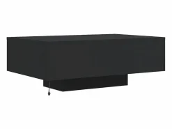 vidaxl Mesa de centro con luces LED 85x55x31 cm Negro Sale