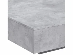 Clicnbuy Mesa de centro con luces LED hormigón 100x100x31 cm Gris Best