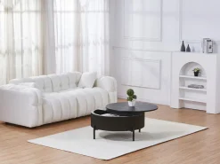 Mesa de centro con tablero giratorio chapado de fresno - - NORVANE^Vente-unique New