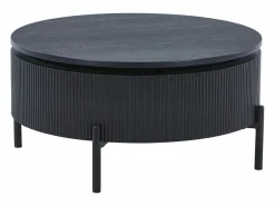 Mesa de centro con tablero giratorio chapado de fresno - - NORVANE^Vente-unique New