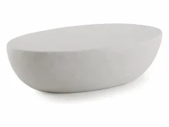 Mesa de centro de 120 x 70 cm de poliresina cemento^ Best