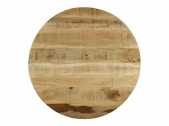 vidaxl Mesa de centro de madera de mango rugosa 65x32 cm Color natural claro Hot