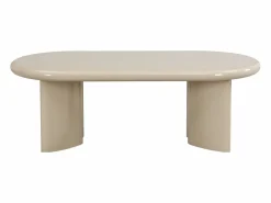 Vente-unique Mesa de centro de MDF - lacado - TABEMI Beige Outlet