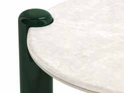 Vente-unique Mesa de centro de mármol y MDF - y verde - NARODI Blanco Hot
