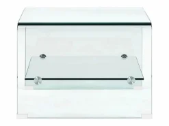 vidaxl Mesa de centro de vidrio templado 50x45x33 cm Transparente Clearance