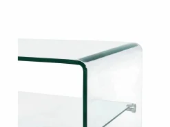 vidaxl Mesa de centro de vidrio templado 50x45x33 cm Transparente Clearance