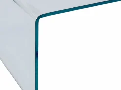 Mesa de centro design de cristal templado curvado ALONZO^Vente-unique Hot