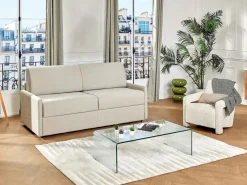 Mesa de centro design de cristal templado curvado ALONZO^Vente-unique Hot