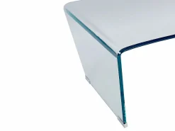 Mesa de centro design de cristal templado curvado SUZANA^Vente-unique Best