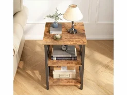 MESA DE CENTRO INDUSTRIAL CUADRADA DE MADERA ESTANTE RETRO ARMARIOS LOFT^ Hot