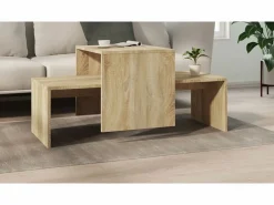 Mesa de centro madera contrachapada color roble 100x48x40 cm^vidaxl Sale