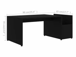 Clicnbuy Mesa De Centro|Mesa de centro madera contrachapada 90x45x35 cm