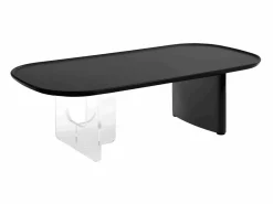 Vente-unique Mesa De Centro|Mesa de centro rectangular de MDF y acrílico - - RASIA
