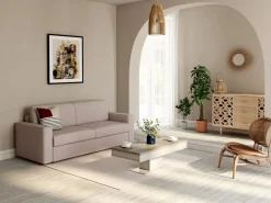 Mesa de centro tablero efecto roble con baúl ASTULIA - Barato^Vente-unique Online