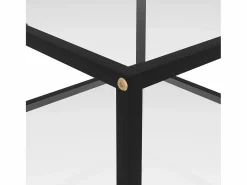 Clicnbuy Mesa de centro vidrio templado 60x60x35 cm Transparente Sale