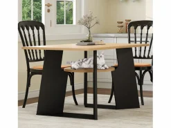 Mesa de comedor - 130 x 85 x 75 cm - con espacio para mascotas y bandeja de almacenamiento - MDF -^Merax New