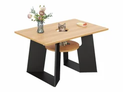 Mesa de comedor - 130 x 85 x 75 cm - con espacio para mascotas y bandeja de almacenamiento - MDF -^Merax New
