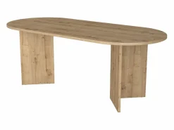 Vente-unique Mesa de comedor 8 personas - Natural claro - TOPANIA Color natural claro